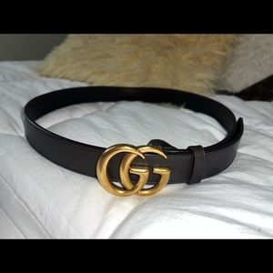 Used Womens double g buckle gucci belt